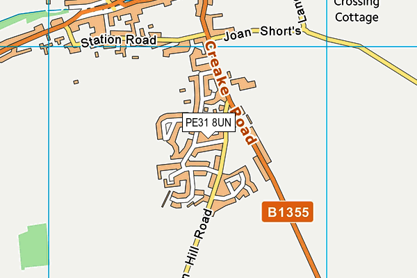 PE31 8UN map - OS VectorMap District (Ordnance Survey)
