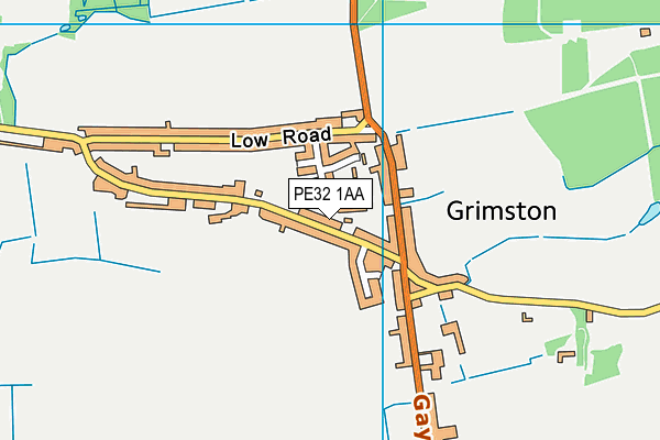 PE32 1AA map - OS VectorMap District (Ordnance Survey)