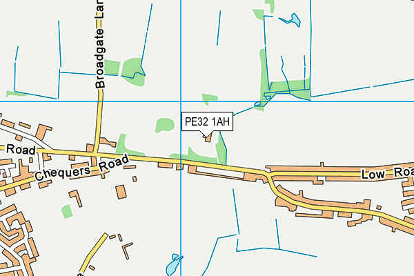 PE32 1AH map - OS VectorMap District (Ordnance Survey)