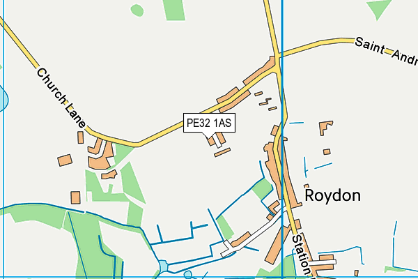 PE32 1AS map - OS VectorMap District (Ordnance Survey)