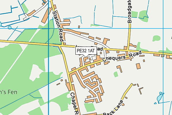 PE32 1AT map - OS VectorMap District (Ordnance Survey)