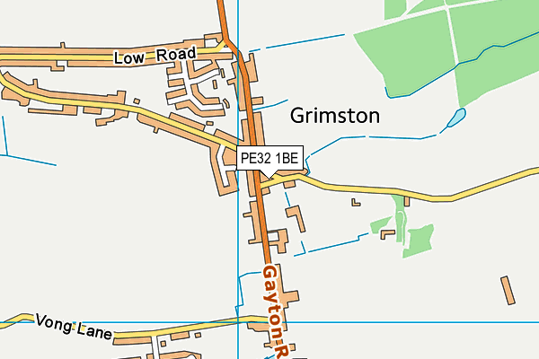 PE32 1BE map - OS VectorMap District (Ordnance Survey)