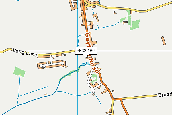 PE32 1BG map - OS VectorMap District (Ordnance Survey)