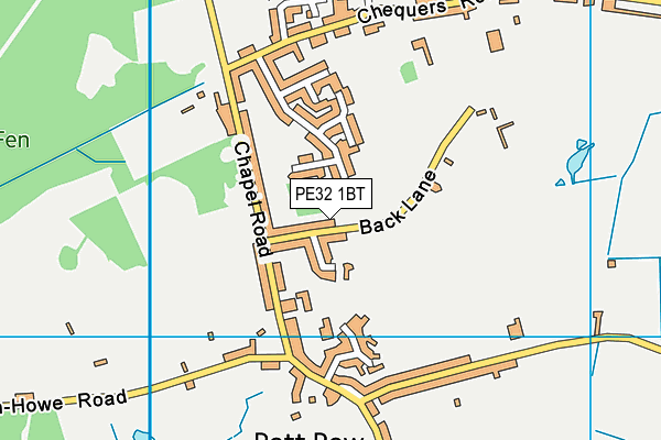 PE32 1BT map - OS VectorMap District (Ordnance Survey)