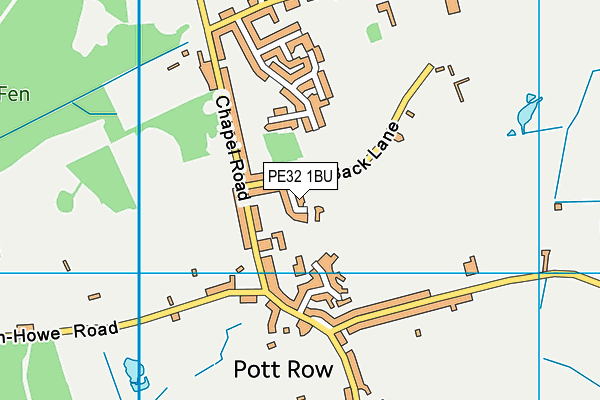 PE32 1BU map - OS VectorMap District (Ordnance Survey)