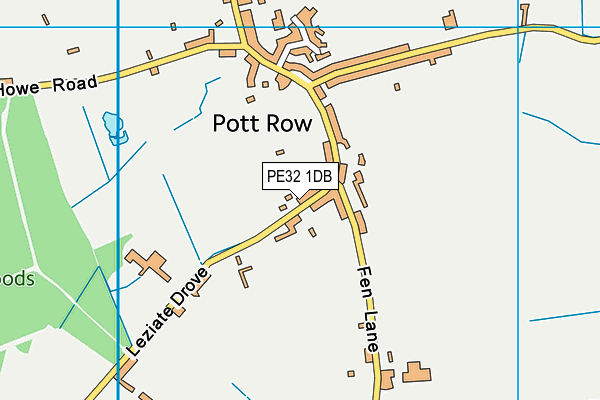 PE32 1DB map - OS VectorMap District (Ordnance Survey)