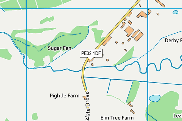 PE32 1DF map - OS VectorMap District (Ordnance Survey)