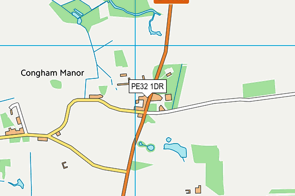 PE32 1DR map - OS VectorMap District (Ordnance Survey)