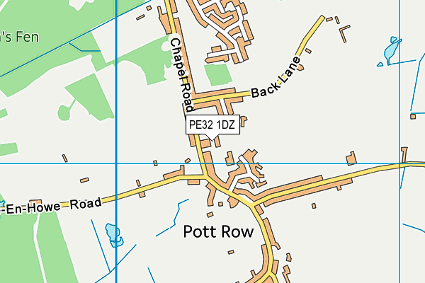 PE32 1DZ map - OS VectorMap District (Ordnance Survey)