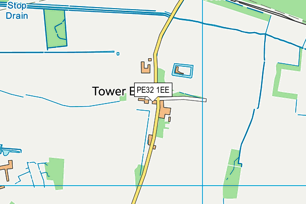 PE32 1EE map - OS VectorMap District (Ordnance Survey)