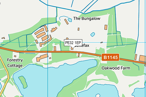 PE32 1EP map - OS VectorMap District (Ordnance Survey)