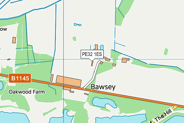 PE32 1ES map - OS VectorMap District (Ordnance Survey)