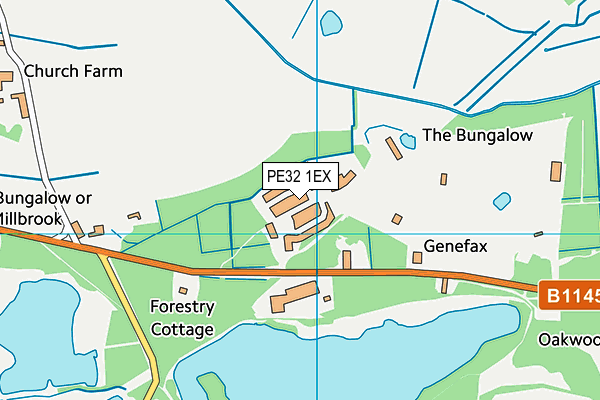 PE32 1EX map - OS VectorMap District (Ordnance Survey)