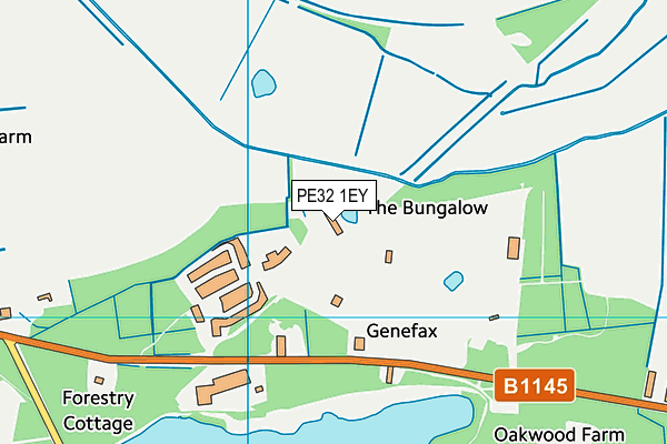 PE32 1EY map - OS VectorMap District (Ordnance Survey)