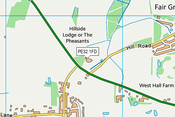 PE32 1FD map - OS VectorMap District (Ordnance Survey)