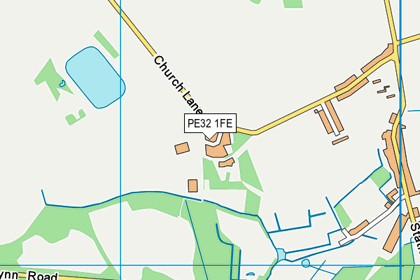 PE32 1FE map - OS VectorMap District (Ordnance Survey)