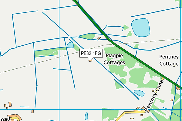 PE32 1FG map - OS VectorMap District (Ordnance Survey)