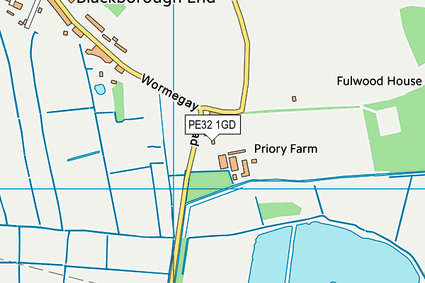 PE32 1GD map - OS VectorMap District (Ordnance Survey)