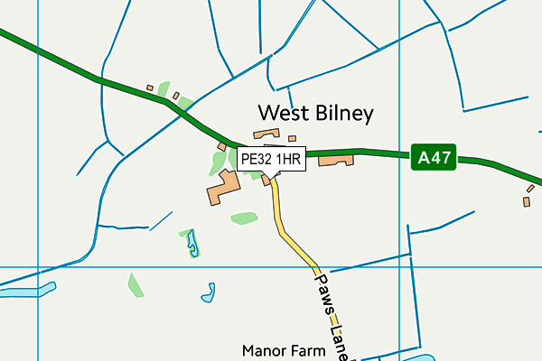 PE32 1HR map - OS VectorMap District (Ordnance Survey)