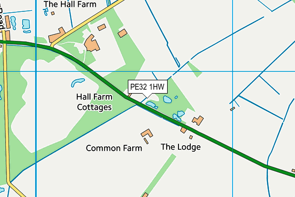 PE32 1HW map - OS VectorMap District (Ordnance Survey)