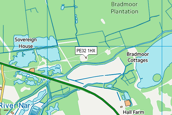 PE32 1HX map - OS VectorMap District (Ordnance Survey)