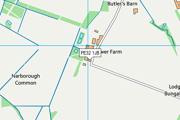 PE32 1JB map - OS VectorMap District (Ordnance Survey)