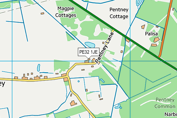 PE32 1JE map - OS VectorMap District (Ordnance Survey)