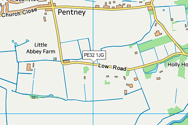 PE32 1JG map - OS VectorMap District (Ordnance Survey)