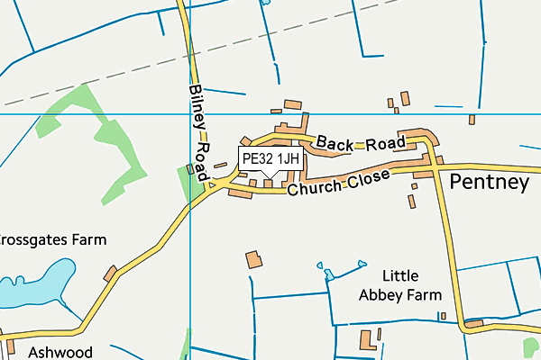 PE32 1JH map - OS VectorMap District (Ordnance Survey)