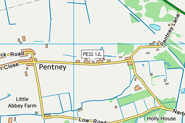 PE32 1JL map - OS VectorMap District (Ordnance Survey)