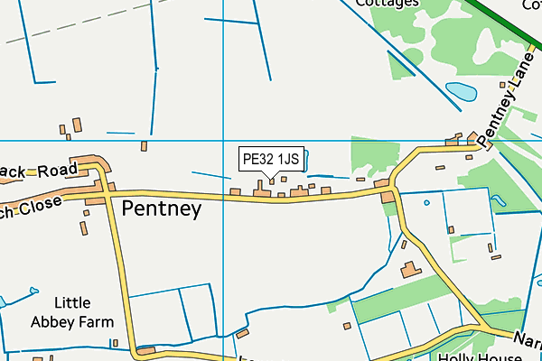 PE32 1JS map - OS VectorMap District (Ordnance Survey)