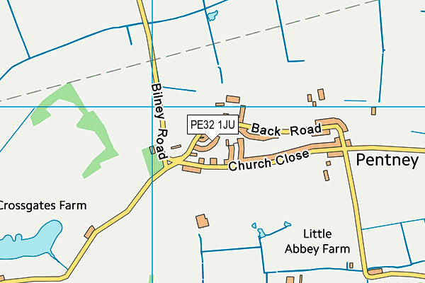 PE32 1JU map - OS VectorMap District (Ordnance Survey)