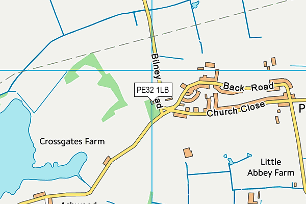 PE32 1LB map - OS VectorMap District (Ordnance Survey)