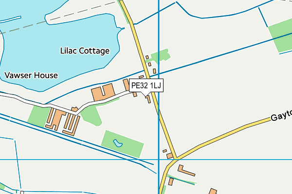 PE32 1LJ map - OS VectorMap District (Ordnance Survey)