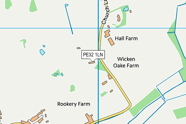 PE32 1LN map - OS VectorMap District (Ordnance Survey)