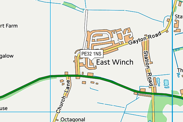 PE32 1NS map - OS VectorMap District (Ordnance Survey)