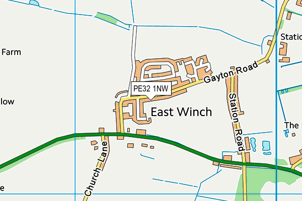 PE32 1NW map - OS VectorMap District (Ordnance Survey)