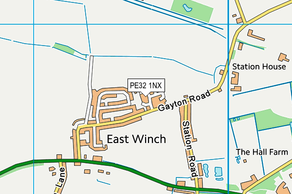 PE32 1NX map - OS VectorMap District (Ordnance Survey)