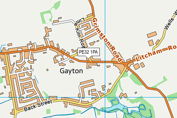 PE32 1PA map - OS VectorMap District (Ordnance Survey)