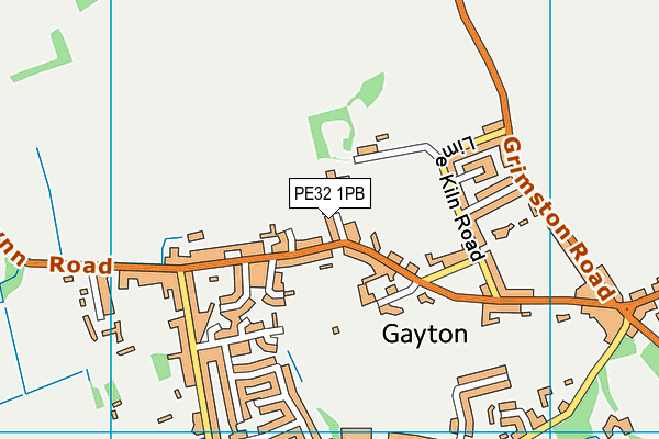 PE32 1PB map - OS VectorMap District (Ordnance Survey)