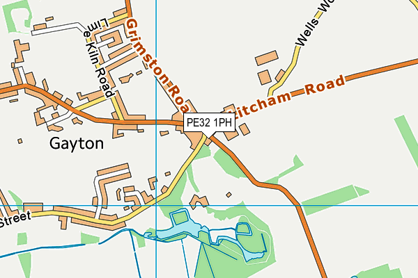 PE32 1PH map - OS VectorMap District (Ordnance Survey)