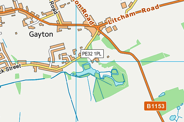 PE32 1PL map - OS VectorMap District (Ordnance Survey)