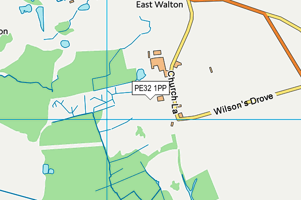 PE32 1PP map - OS VectorMap District (Ordnance Survey)