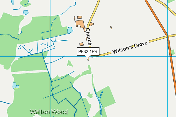 PE32 1PR map - OS VectorMap District (Ordnance Survey)