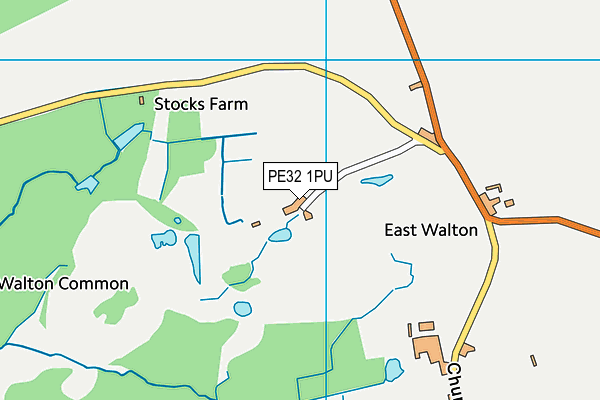 PE32 1PU map - OS VectorMap District (Ordnance Survey)