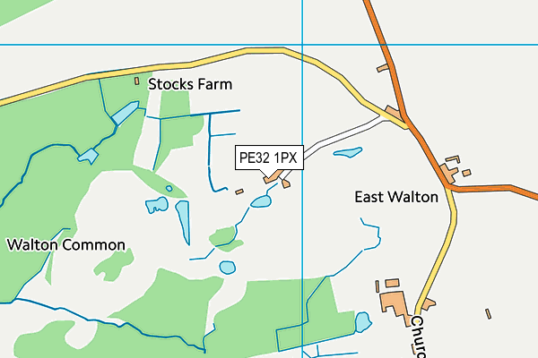 PE32 1PX map - OS VectorMap District (Ordnance Survey)