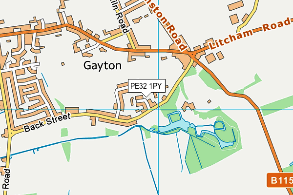 PE32 1PY map - OS VectorMap District (Ordnance Survey)