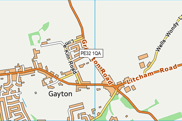 PE32 1QA map - OS VectorMap District (Ordnance Survey)