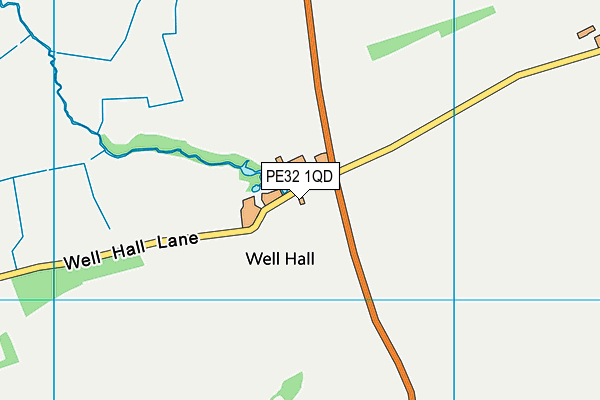 PE32 1QD map - OS VectorMap District (Ordnance Survey)