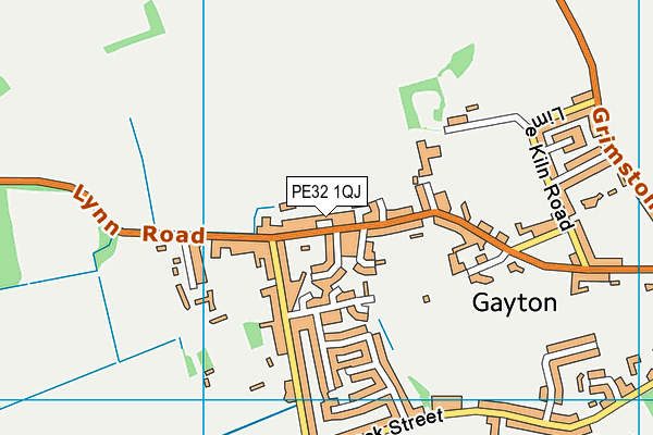 PE32 1QJ map - OS VectorMap District (Ordnance Survey)